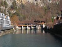 164 Silvester im Berner Oberland - Ortsrundgang in Interlaken - Wehr an der Aare