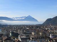 182 Silvester im Berner Oberland -  Interlaken - Blick über Interlaken zum Niesen vom Hotel Metropol