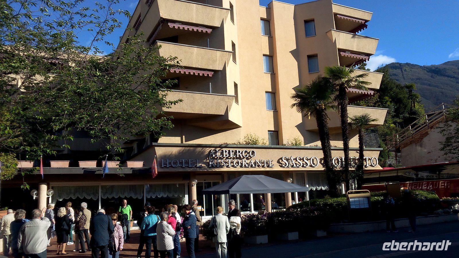 Ankunft am Hotel Sasso Borette, in Ascona