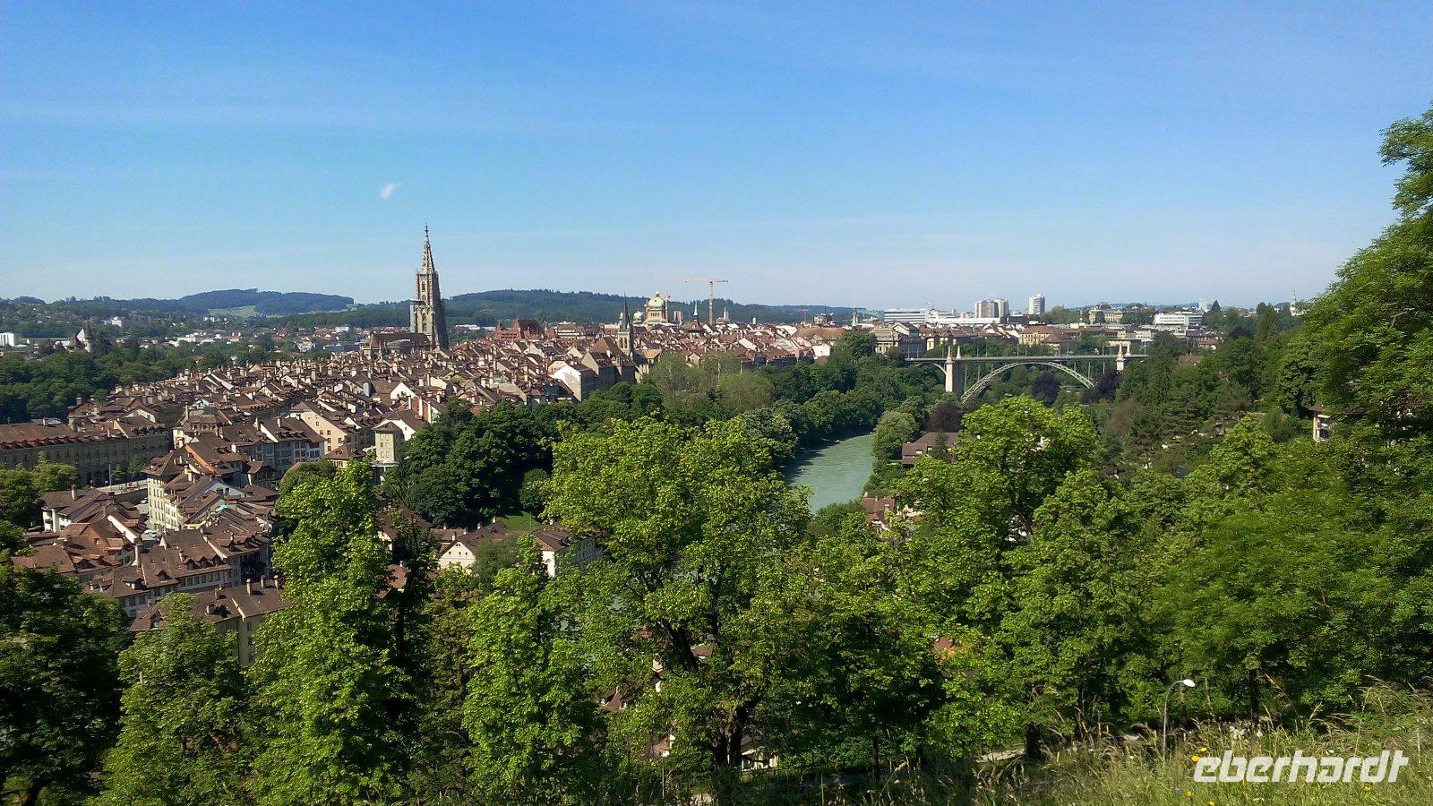Bern, Stadtführung-Rosengarten-Blick auf die Stadt