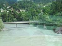 Glacier-Bernina-Reise, Fahrt mit dem Glacier-Express - Zusammenfluss von Hinter- und Vorderrhein in Reichenau