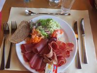 Glacier-Bernina-Reise, Abendessen auf Sunnegga - Vorspeisenplatte