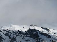 Glacier-Bernina-Reise, Abendessen auf Sunnegga - Blick zum Gornergrat