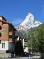 Glacier-Bernina-Reise, Zermatt Hotel Perren mit Matterhorn