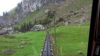 Alpnachstad,  die Fahrt mit der steilsten  Zahnradbahn zum Pilatus