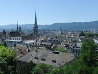 Blick von der Uni-Terrasse auf Zürich