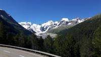 Fahrt mit dem Bernina-Express (Morteratsch-Gletscher)