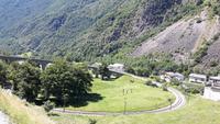 Fahrt mit dem Bernina-Express (Kreisviadukt von Brusio)
