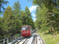 Fahrt mit der Standseilbahn auf den Muottas Muragl