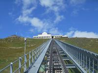 Fahrt mit der Standseilbahn auf den Muottas Muragl