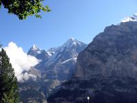 Mürren Blick auf Eiger und Mönch