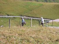 auf dem First Start zur Wanderung