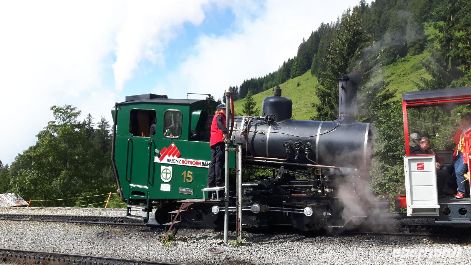 Fahrt auf das Brienzer Rothorn (Station Planalp)