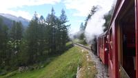 Fahrt mit der Furka-Dampfbahn (zwischen Gletsch und Oberwald)