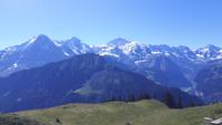 Zahnradbahn-Fahrt auf die Schynige Platte (Blick auf Eiger, Mönch und Jungfrau)