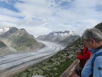 172 Auf dem Bettmerhorn Blick zum Aletschgletscher