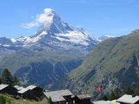 290 Wanderung auf dem Blumenweg von Blauherd nach Sunnegga - Blick zum Matterhorn und über Tufteren