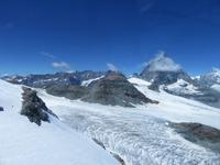 356 Fahrt zurück vom Kleinen Matterhorn  - Blick zum Matterhorn