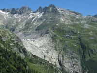431 Fahrt nach Interlaken - Blick zur Furkapass-Strasse und zum Rhone-Gletscher