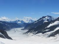 457  Auf dem Jungfraujoch - Blick über den Aletschgletscher in die Walliser Alpen