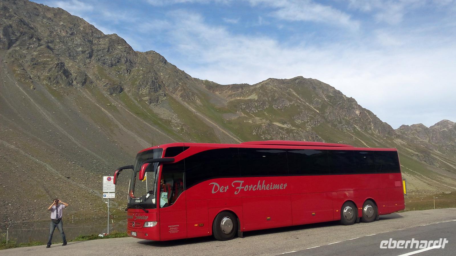 Flüele Pass- Fotostopp auf der Fahrt von Davos ins Engadin