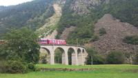 Bernina-Express,mit dem Bus fahren wir die Strecke zurück mit einigen Fotostopps,Kreisviadukt von Brusio