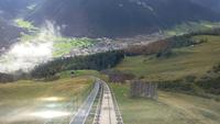 Davos, Fahrt zur Bergbahnstation Weissfluhgipfel(2844m)