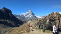 Zermatt, kleine Wanderung entlang der Gornergratbahnstrecke