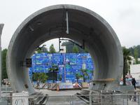 Ein Tunnelabschnitt in Originalgröße vom Gotthard-Eisenbahntunnel