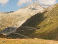 Blick zum Furkapass und Rhone-Gletscher