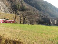 056 Fahrt mit dem Bernina-Express - Fahrt über das Kreisviadukt von Brusio