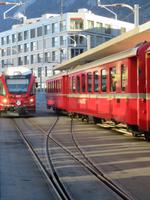 162 Fahrt mit der Arosabahn - Bahnhof Chur