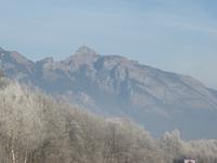 221 Fahrt durch das winterliche Rheintal - Blick zum Hohen Kasten