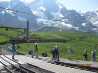 Kurze Pause auf der Kleinen Scheidegg