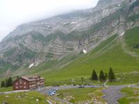 Der Nebel macht sich über dem Säntis breit 