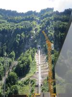 Ausflug zum Stoos und Fronalpstock - Blick auf die neue Trasse der Standseilbahn