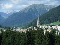 Blick auf Davos