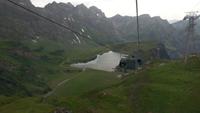 Engelberg, Bahnfahrt auf den Titlis, Blick auf den Trübsee