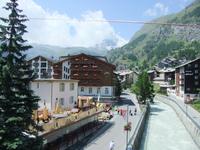 Blick auf unser Hotel und die Matter Vispa