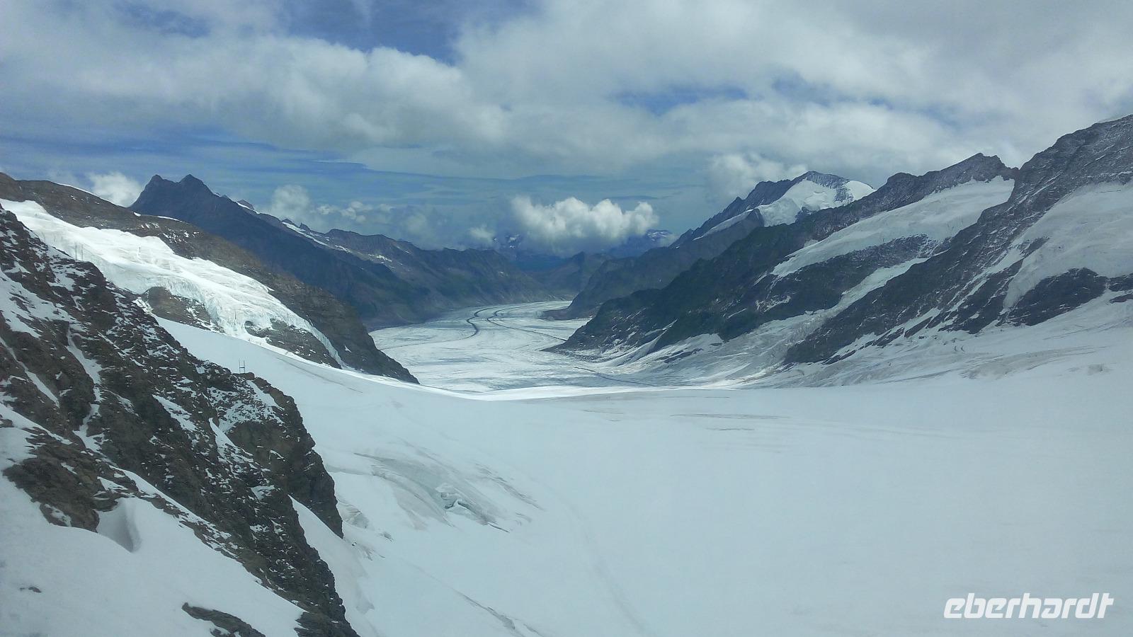 Jungfraujoch, blick auf den Aletschgletscher
