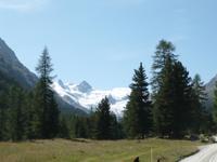 Blick auf die Gletscherwelt des Val da Roseg