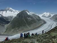 Blick zum Aletschgletscher