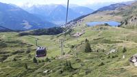 Fahrt von der Bettmeralp aufs Bettmerhorn (Blick zum Bettmersee)