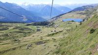 Fahrt von der Bettmeralp aufs Bettmerhorn (Blick zum Bettmersee)