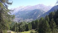 Wanderung Furi - Zmutt - Blatten - Zermatt (Blick auf Zermatt)