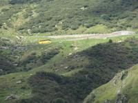 Fahrt mit der Furka-Dampfbahn - unser Bus auf der Passstraße