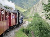 Fahrt mit der Furka-Dampfbahn