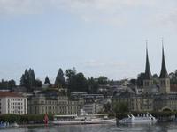 Fahrt mit dem Dampfschiff auf dem Vierwaldstättersee - Blick nach Luzern