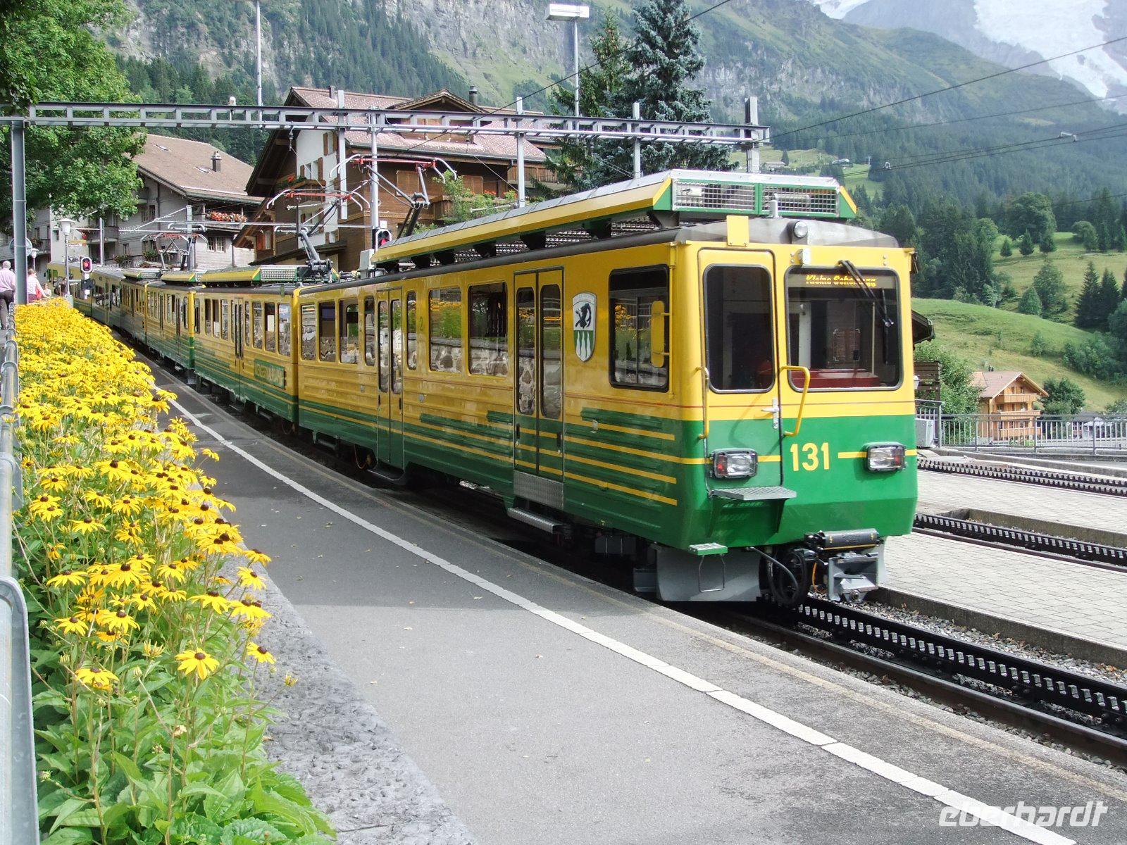 Die Wengernalpbhn bringt uns von Lauterbrunnen nach Wengen