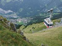 Die Kabinenbahn bringt uns vom Männlichen nach Wengen